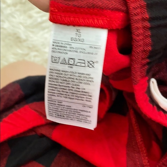 LOVE BY GAP Women’s Flannel Plaid Pajamas/Shorts/Eye Mask Set Size XL NWT - Picture 10 of 13